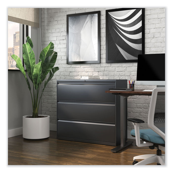 Lateral File, 3 Legal/Letter/A4/A5-Size File Drawers, Charcoal, 42" x 18.63" x 40.25"