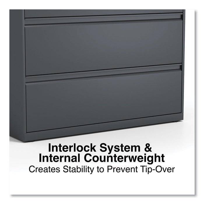 Lateral File, 5 Legal/Letter/A4/A5-Size File Drawers, Charcoal, 42" x 18.63" x 67.63"