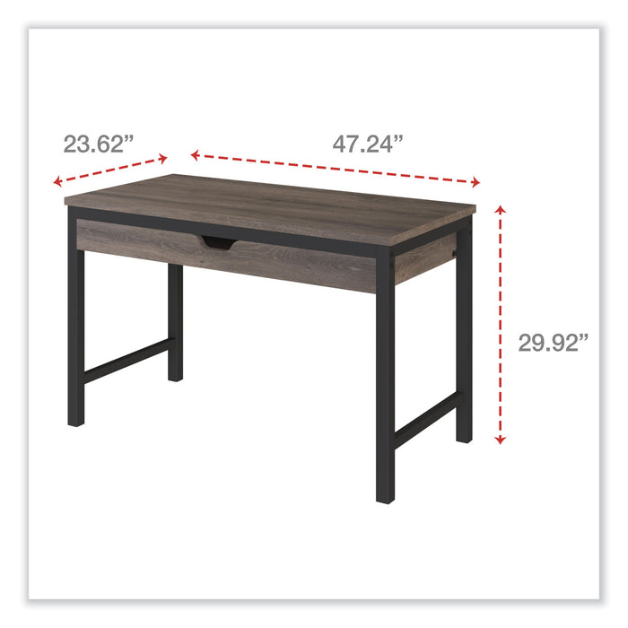 Modern Writing Desk, 47.24" x 23.62" x 29.92", Gray