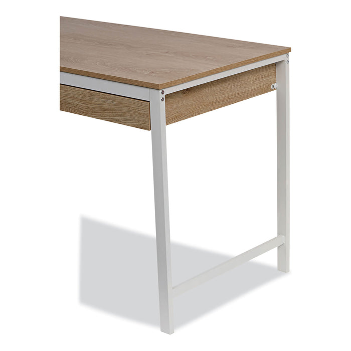 Modern Writing Desk, 47.24" x 23.62" x 29.92", Beigewood/White