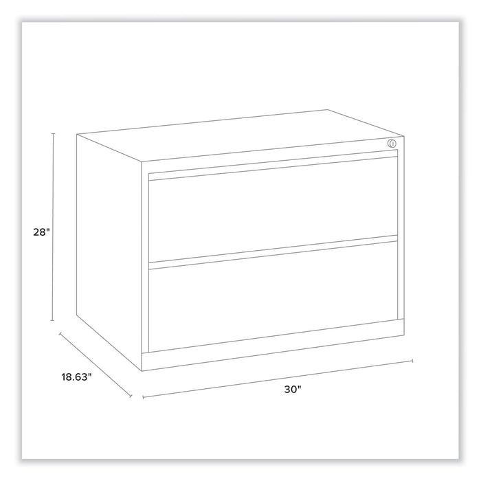 Lateral File, 2 Legal/Letter-Size File Drawers, Putty, 30" x 18.63" x 28"