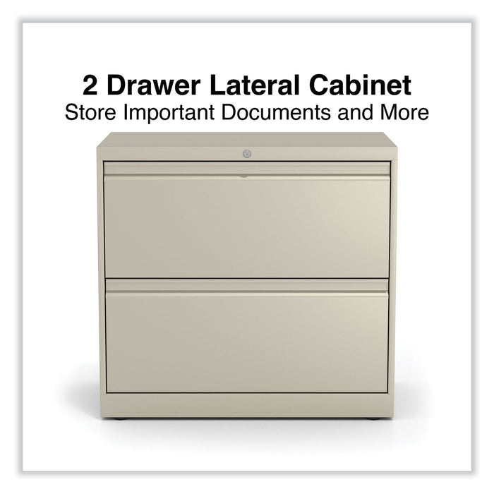 Lateral File, 2 Legal/Letter-Size File Drawers, Putty, 30" x 18.63" x 28"