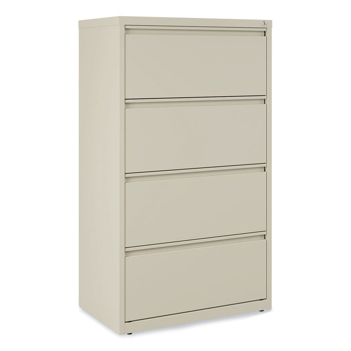 Lateral File, 4 Legal/Letter-Size File Drawers, Putty, 30" x 18.63" x 52.5"