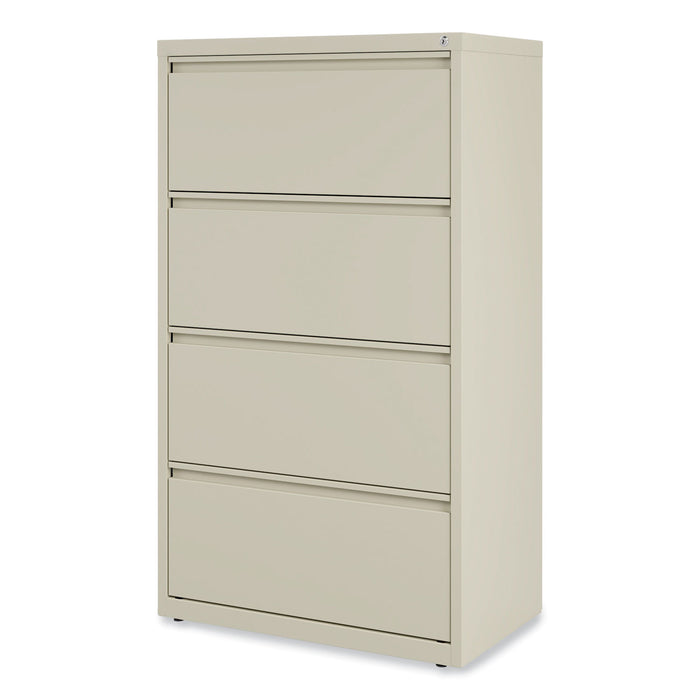 Lateral File, 4 Legal/Letter-Size File Drawers, Putty, 30" x 18.63" x 52.5"