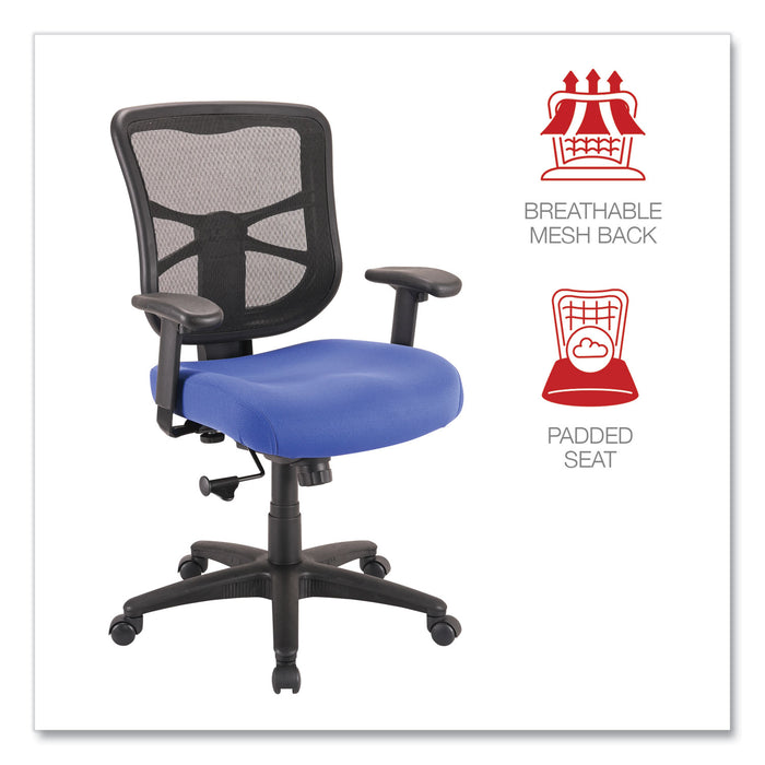 Alera Elusion Series Mesh Mid-Back Swivel/Tilt Chair, Supports Up to 275 lb, 17.9" to 21.8" Seat Height, Navy Seat