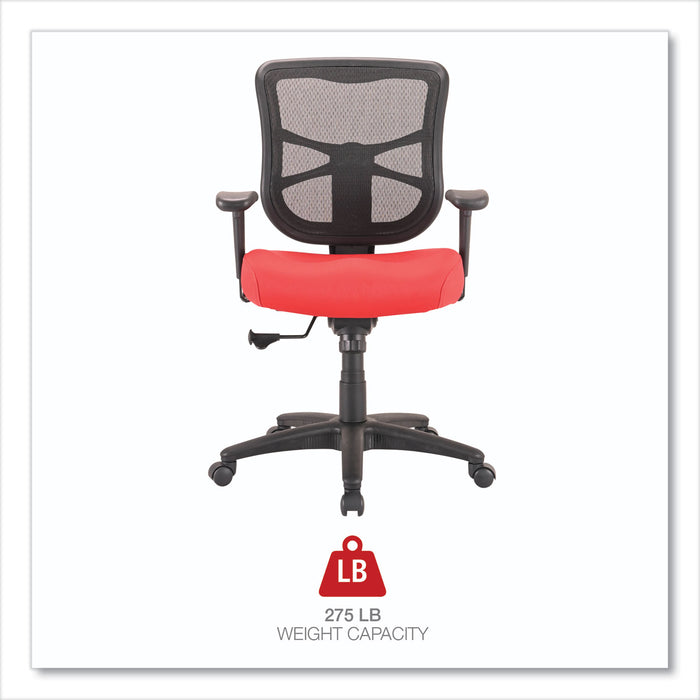 Alera Elusion Series Mesh Mid-Back Swivel/Tilt Chair, Supports Up to 275 lb, 17.9" to 21.8" Seat Height, Red