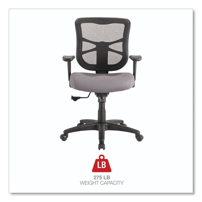 Alera Elusion Series Mesh Mid-Back Swivel/Tilt Chair, Supports Up to 275 lb, 17.9" to 21.8" Seat Height, Gray Seat