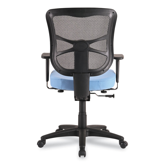 Alera Elusion Series Mesh Mid-Back Swivel/Tilt Chair, Supports Up to 275 lb, 17.9" to 21.8" Seat Height, Light Blue Seat