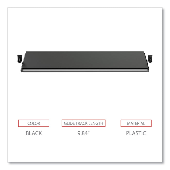 AdaptivErgo Clamp-On Keyboard Tray, 30.7" x 13", Black