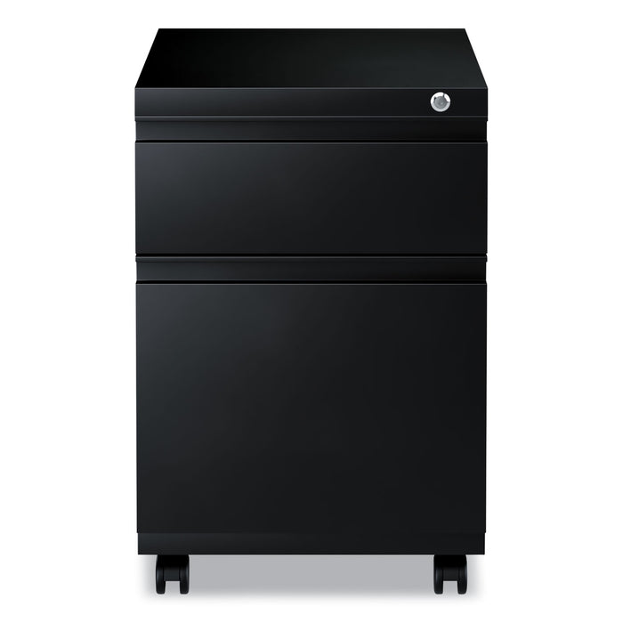 File Pedestal with Full-Length Pull, Left or Right, 2-Drawers: Box/File, Legal/Letter, Black, 14.96" x 19.29" x 21.65"