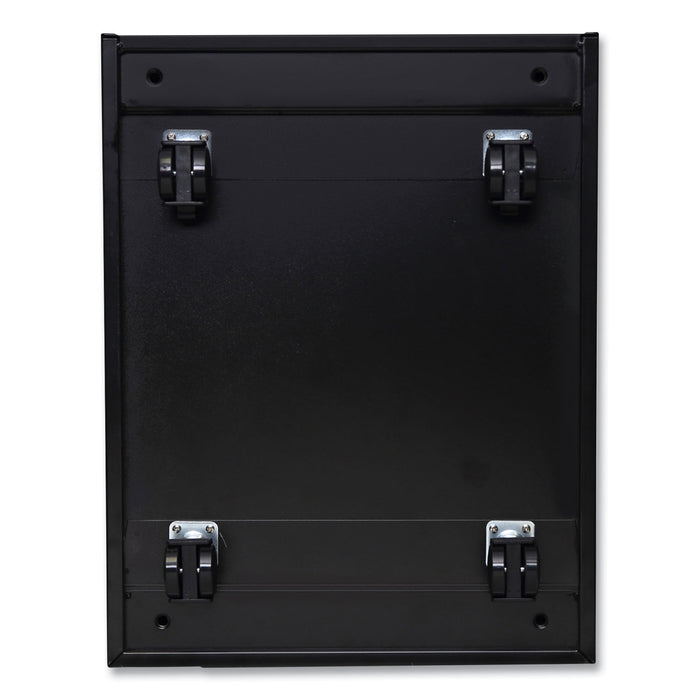 File Pedestal with Full-Length Pull, Left or Right, 2-Drawers: Box/File, Legal/Letter, Black, 14.96" x 19.29" x 21.65"