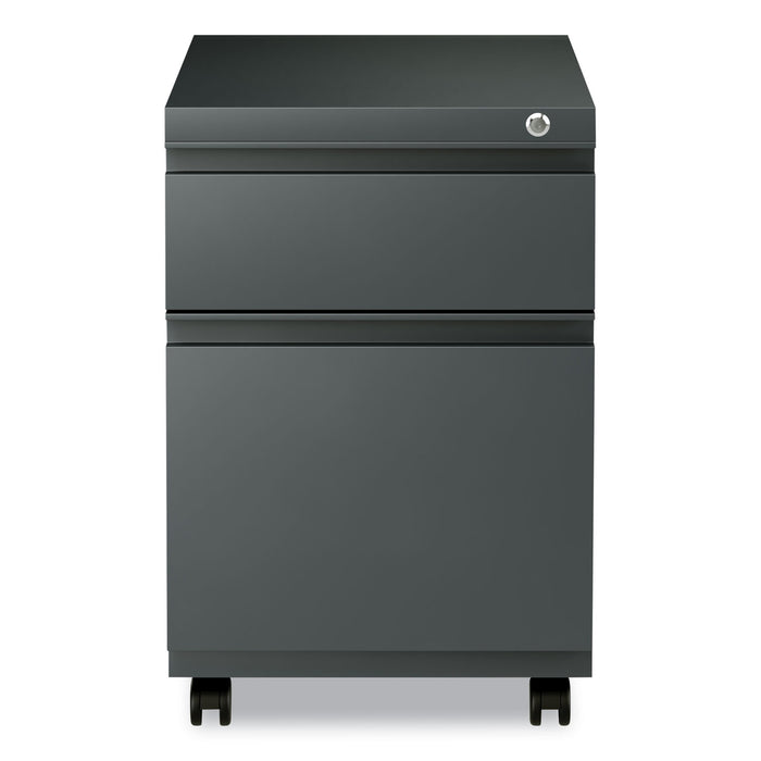 File Pedestal with Full-Length Pull, Left or Right, 2-Drawers: Box/File, Legal/Letter, Charcoal, 14.96" x 19.29" x 21.65"