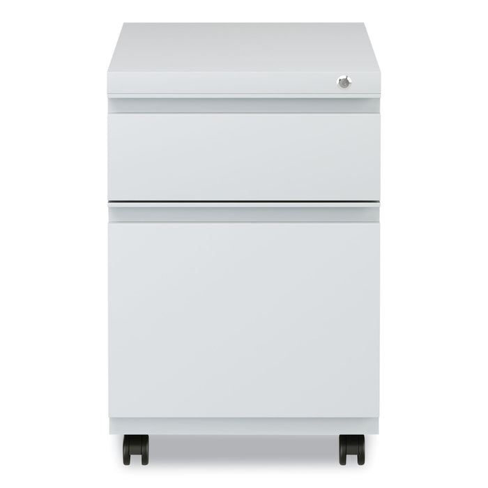 File Pedestal with Full-Length Pull, Left or Right, 2-Drawers: Box/File, Legal/Letter, Light Gray, 14.96" x 19.29" x 21.65"