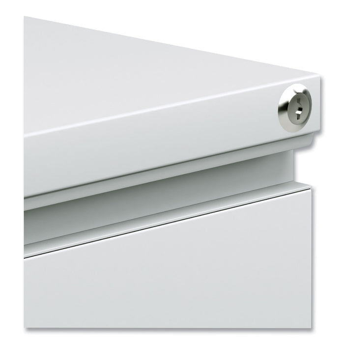 File Pedestal with Full-Length Pull, Left or Right, 2-Drawers: Box/File, Legal/Letter, Light Gray, 14.96" x 19.29" x 21.65"