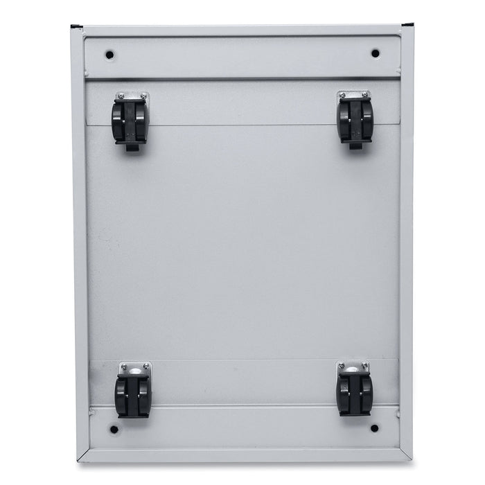 File Pedestal with Full-Length Pull, Left or Right, 2-Drawers: Box/File, Legal/Letter, Light Gray, 14.96" x 19.29" x 21.65"