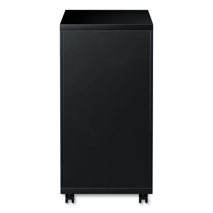 File Pedestal with Full-Length Pull, Left or Right, 2 Legal/Letter-Size File Drawers, Black, 14.96" x 19.29" x 27.75"