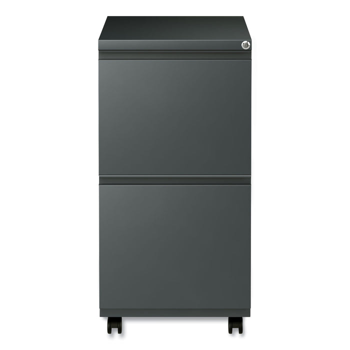 File Pedestal with Full-Length Pull, Left or Right, 2 Legal/Letter-Size File Drawers, Charcoal, 14.96" x 19.29" x 27.75"