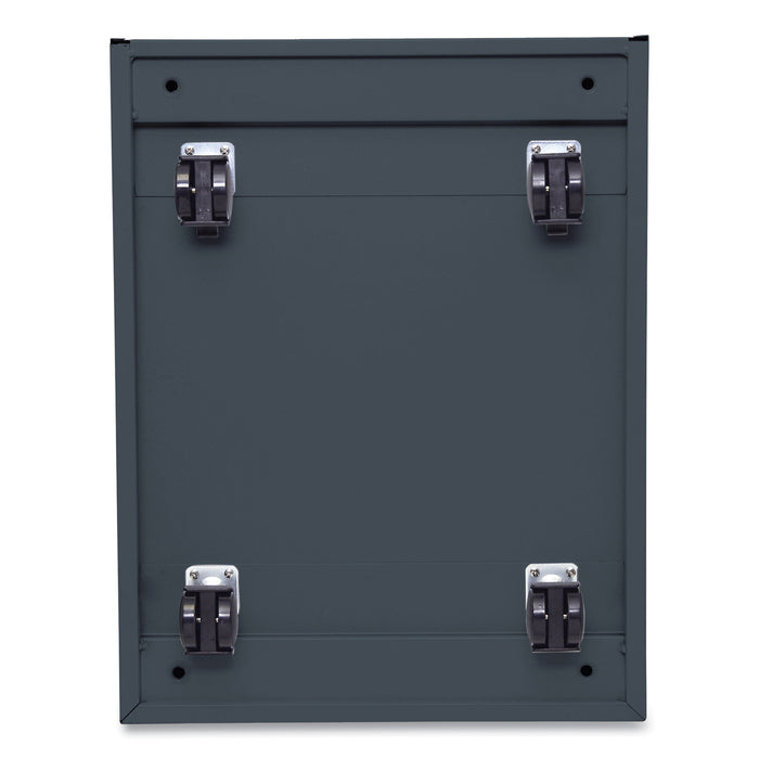 File Pedestal with Full-Length Pull, Left or Right, 2 Legal/Letter-Size File Drawers, Charcoal, 14.96" x 19.29" x 27.75"