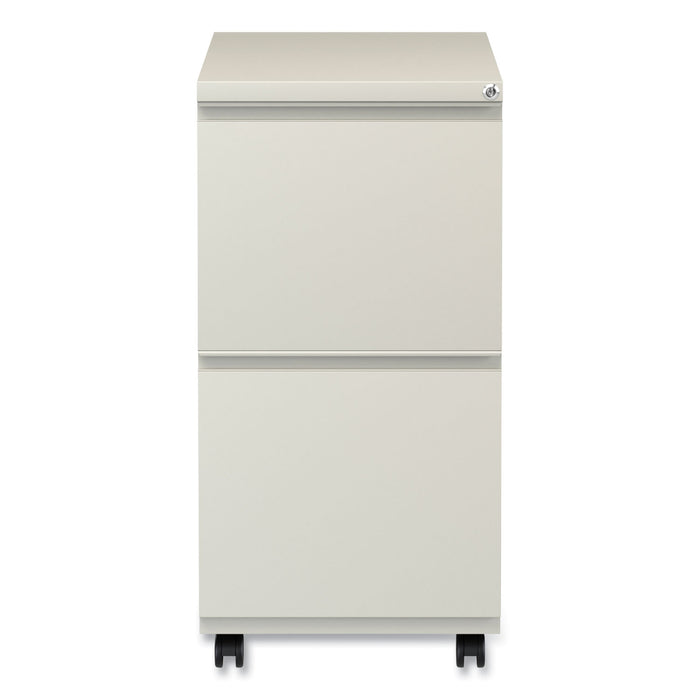 File Pedestal with Full-Length Pull, Left or Right, 2 Legal/Letter-Size File Drawers, Putty, 14.96" x 19.29" x 27.75"