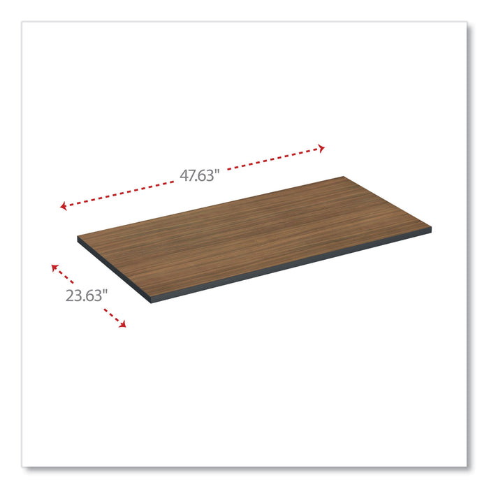 Reversible Laminate Table Top, Rectangular, 47.63w x 23.63d, Espresso/Walnut