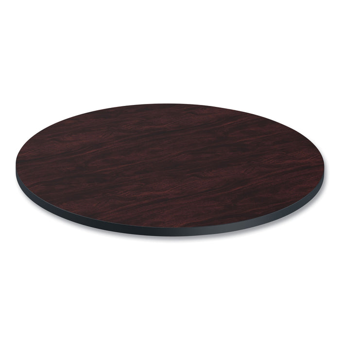 Reversible Laminate Table Top, Round, 35.5" Diameter, Medium Cherry/Mahogany