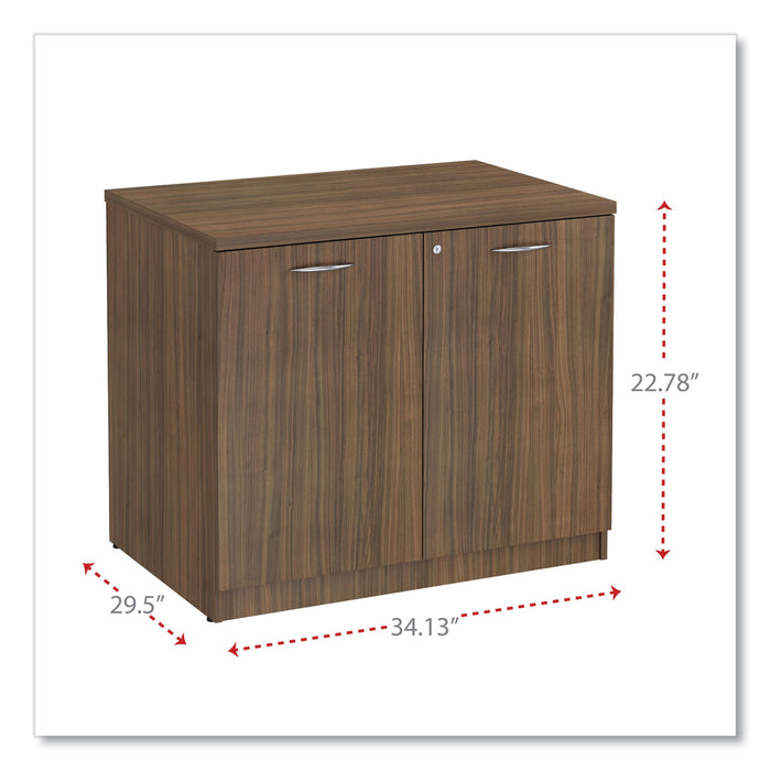 Alera Valencia Series Storage Cabinet, 34.3w x 22.78d x 29.5h, Modern Walnut