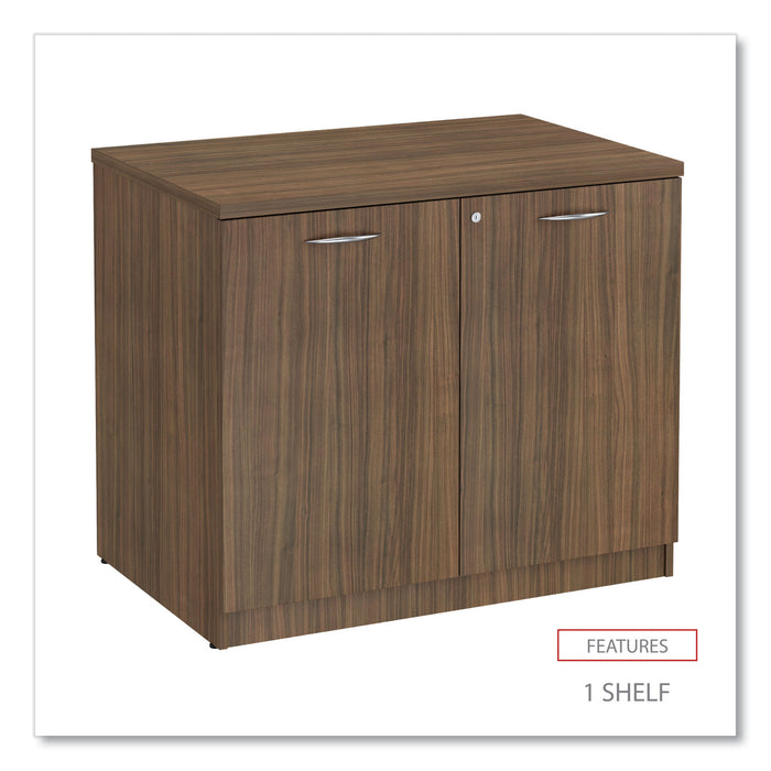 Alera Valencia Series Storage Cabinet, 34.3w x 22.78d x 29.5h, Modern Walnut