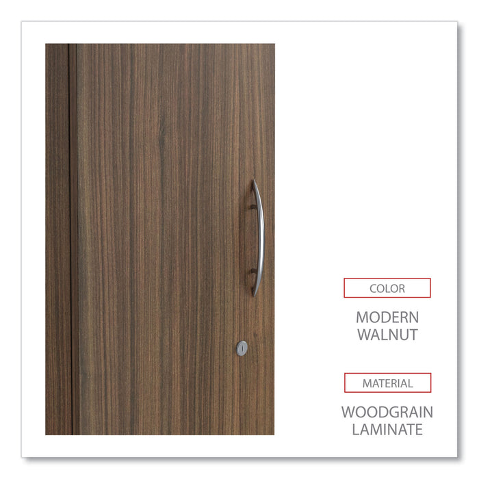 Alera Valencia Series Wardrobe, 11.88w x 22.78d x 65h, Modern Walnut