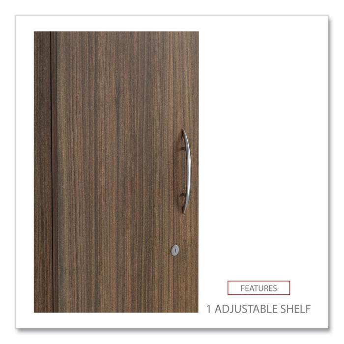 Alera Valencia Series Wardrobe, 11.88w x 22.78d x 65h, Modern Walnut