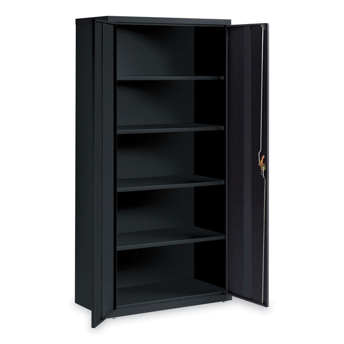 Economy Assembled Storage Cabinets, 5 Shelves, 36" x 18" x 72", Black