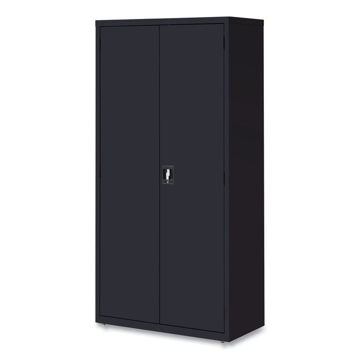 Economy Assembled Storage Cabinets, 5 Shelves, 36" x 18" x 72", Black