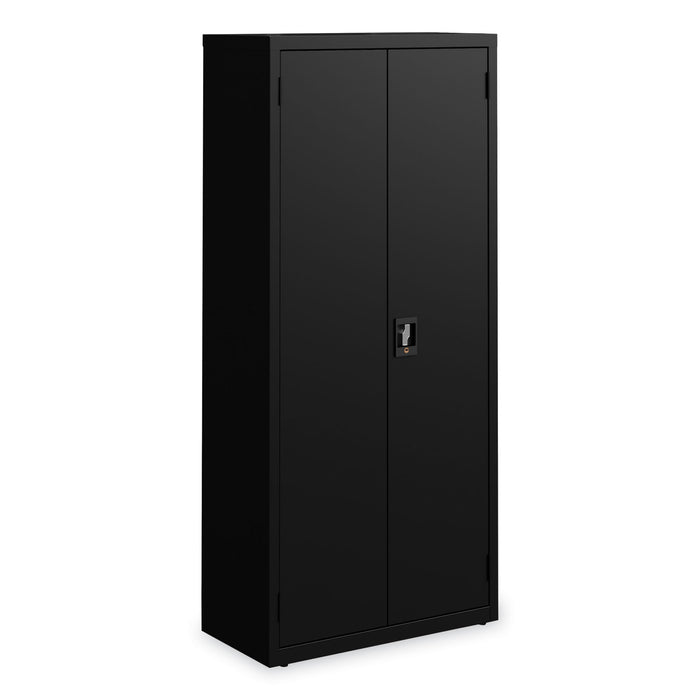 Economy Assembled Storage Cabinets, 3 Shelves, 30" x 15" x 66", Black