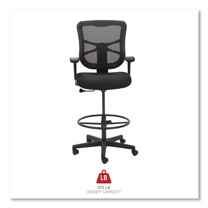 Alera Elusion Series Mesh Stool, Supports Up to 275 lb, 22.6" to 31.6" Seat Height, Black