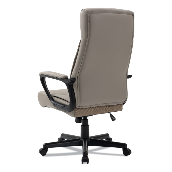 Alera Oxnam Series High-Back Task Chair, Supports Up to 275 lbs, 17.56" to 21.38" Seat Height, Tan Seat/Back, Black Base