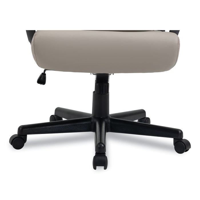 Alera Oxnam Series High-Back Task Chair, Supports Up to 275 lbs, 17.56" to 21.38" Seat Height, Tan Seat/Back, Black Base