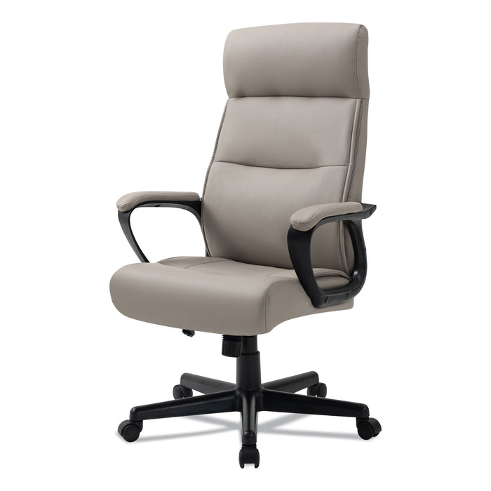 Alera Oxnam Series High-Back Task Chair, Supports Up to 275 lbs, 17.56" to 21.38" Seat Height, Tan Seat/Back, Black Base