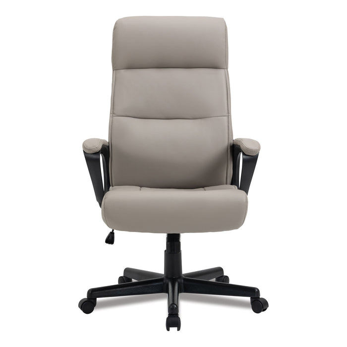 Alera Oxnam Series High-Back Task Chair, Supports Up to 275 lbs, 17.56" to 21.38" Seat Height, Tan Seat/Back, Black Base