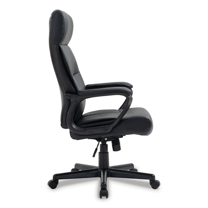 Alera Oxnam Series High-Back Task Chair, Supports Up to 275 lbs, 17.56" to 21.38" Seat Height, Black Seat/Back, Black Base