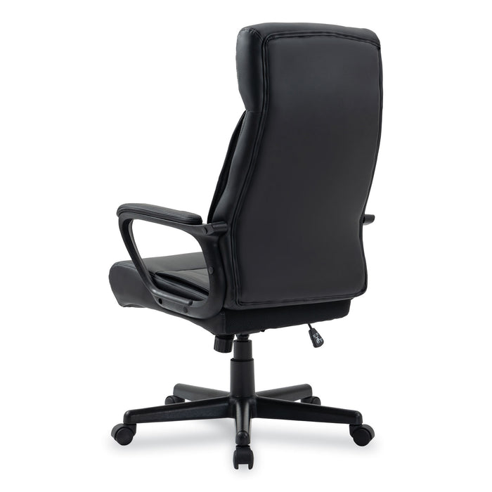 Alera Oxnam Series High-Back Task Chair, Supports Up to 275 lbs, 17.56" to 21.38" Seat Height, Black Seat/Back, Black Base