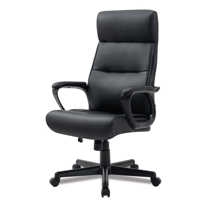 Alera Oxnam Series High-Back Task Chair, Supports Up to 275 lbs, 17.56" to 21.38" Seat Height, Black Seat/Back, Black Base