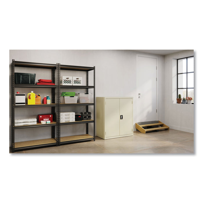 Economy Assembled Storage Cabinets, 3 Shelves, 36" x 18" x 42", Putty