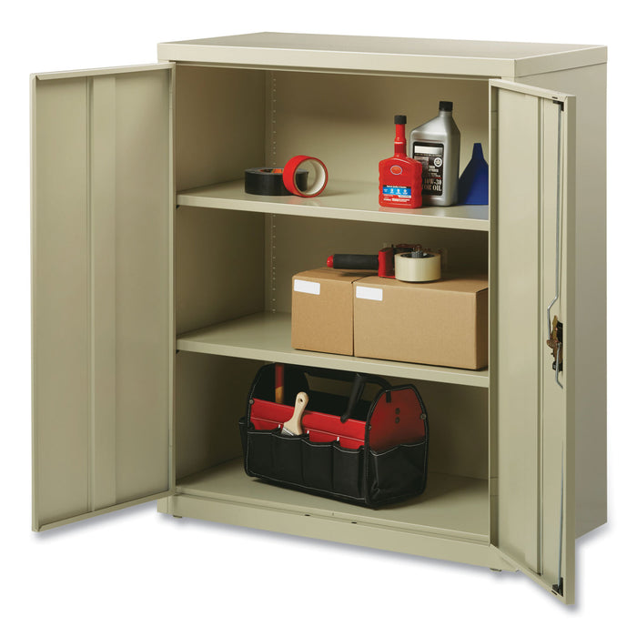 Economy Assembled Storage Cabinets, 3 Shelves, 36" x 18" x 42", Putty