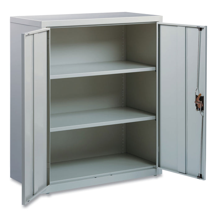 Economy Assembled Storage Cabinets, 3 Shelves, 36" x 18" x 42", Light Gray