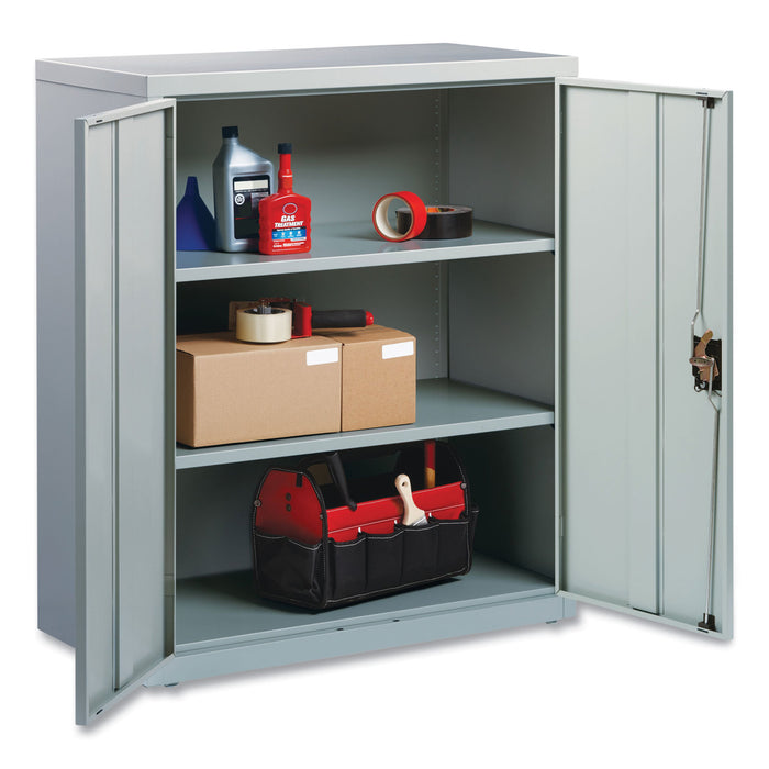 Economy Assembled Storage Cabinets, 3 Shelves, 36" x 18" x 42", Light Gray