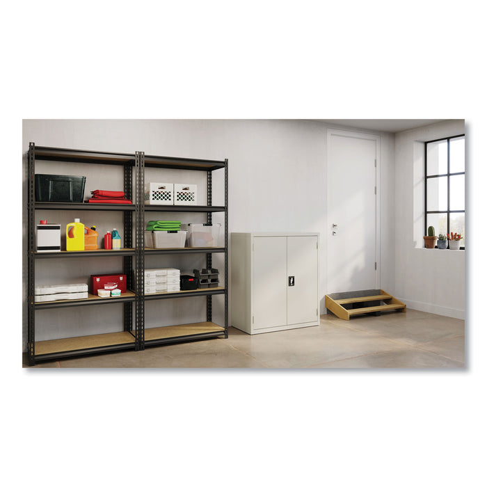 Economy Assembled Storage Cabinets, 3 Shelves, 36" x 18" x 42", Light Gray