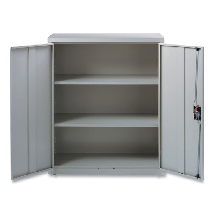 Economy Assembled Storage Cabinets, 3 Shelves, 36" x 18" x 42", Light Gray