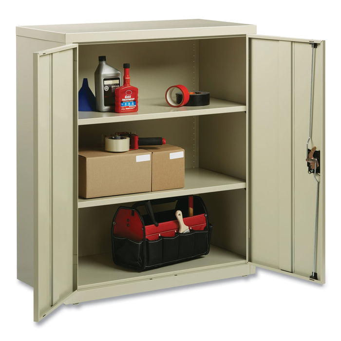 Economy Assembled Storage Cabinets, 3 Shelves, 36" x 18" x 42", Putty