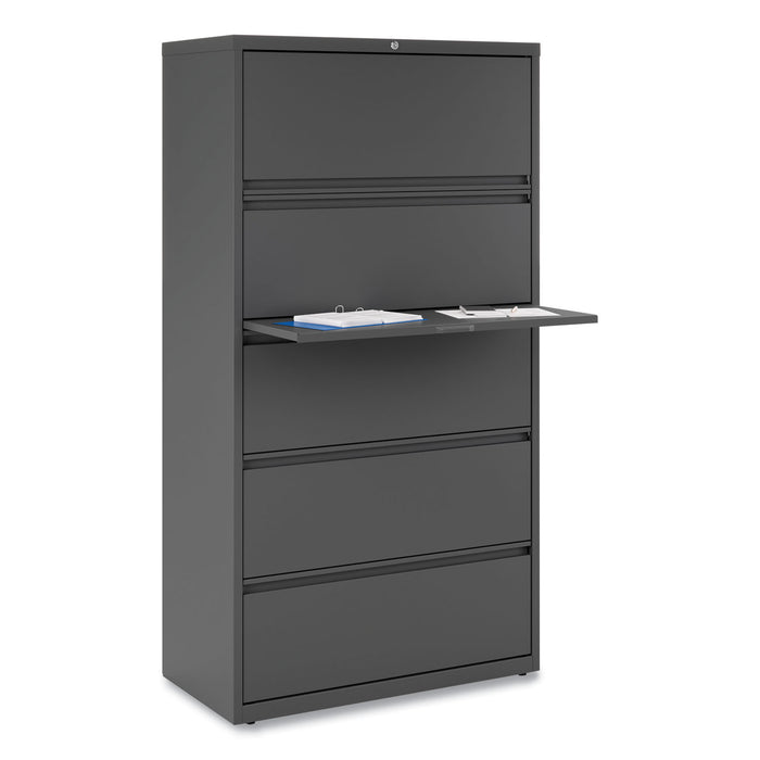 Lateral File, 5 Legal/Letter/A4/A5-Size File Drawers, Black, 36" x 18.63" x 67.63"