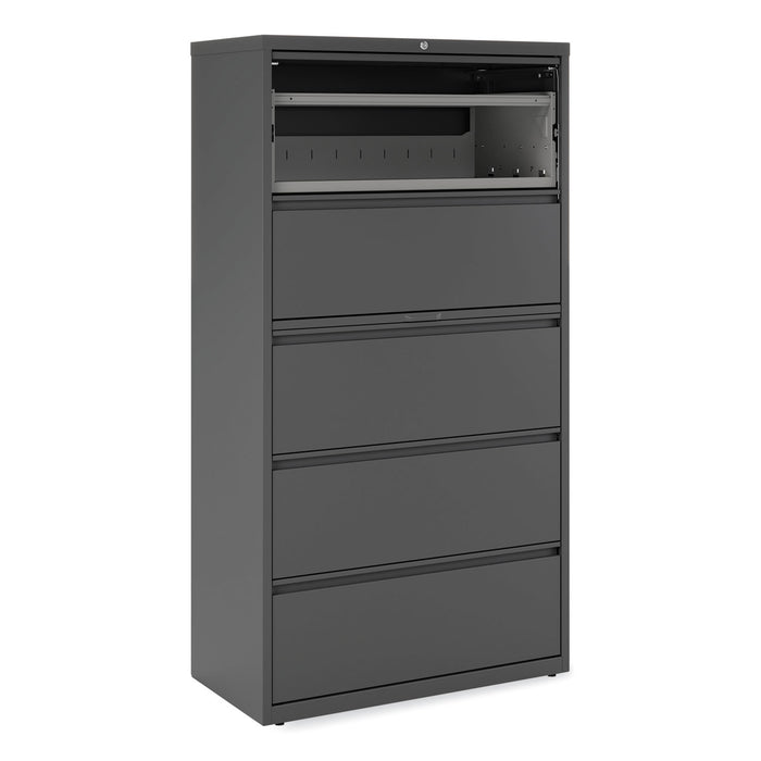 Lateral File, 5 Legal/Letter/A4/A5-Size File Drawers, Charcoal, 36" x 18.63" x 67.63"