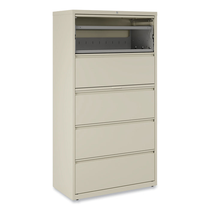 Lateral File, 5 Legal/Letter/A4/A5-Size File Drawers, Putty, 36" x 18.63" x 67.63"